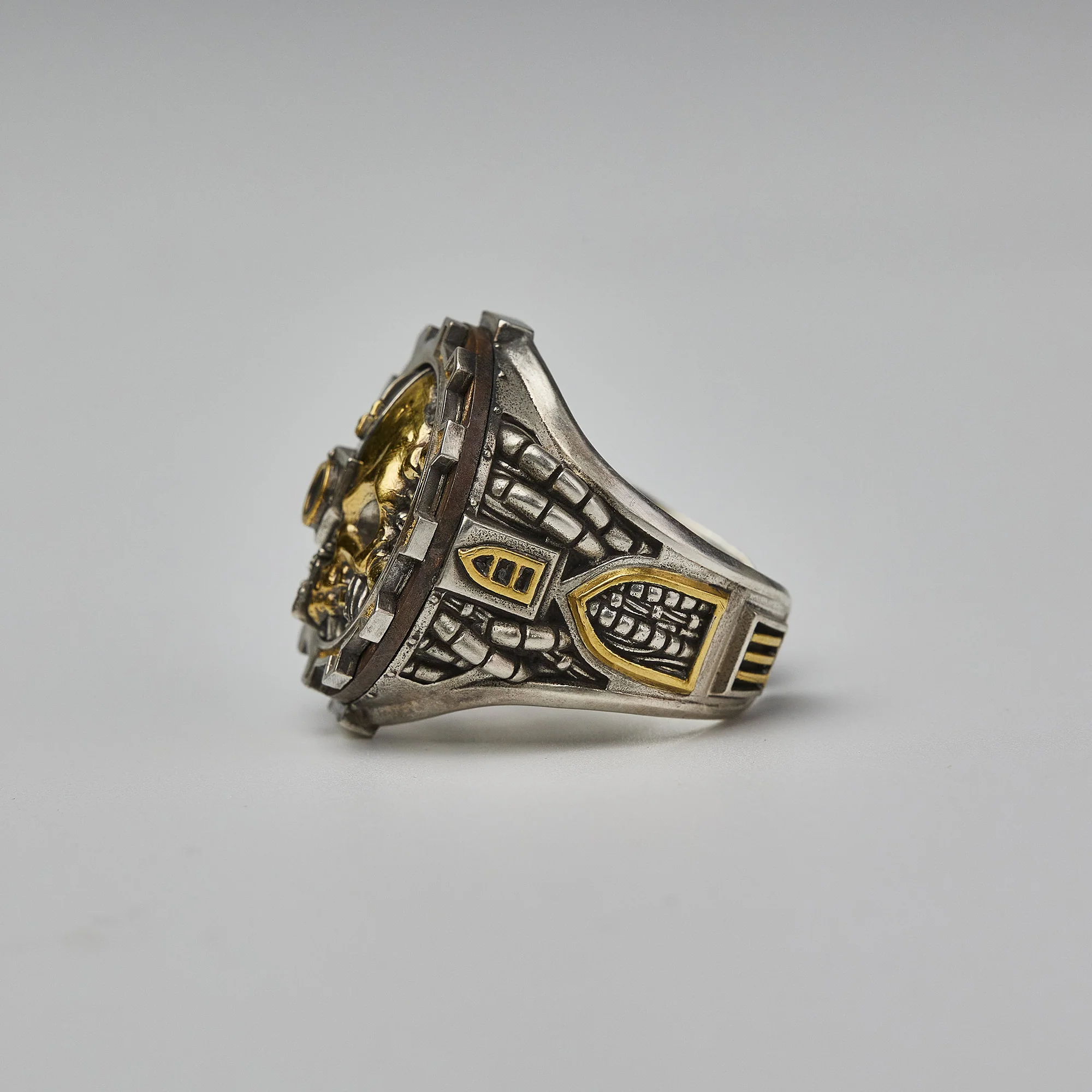 Warhammer 40K Adeptus Mechanicus Seal of Machine God Gold Ring Punk Style Ring By Starforged - Image 3