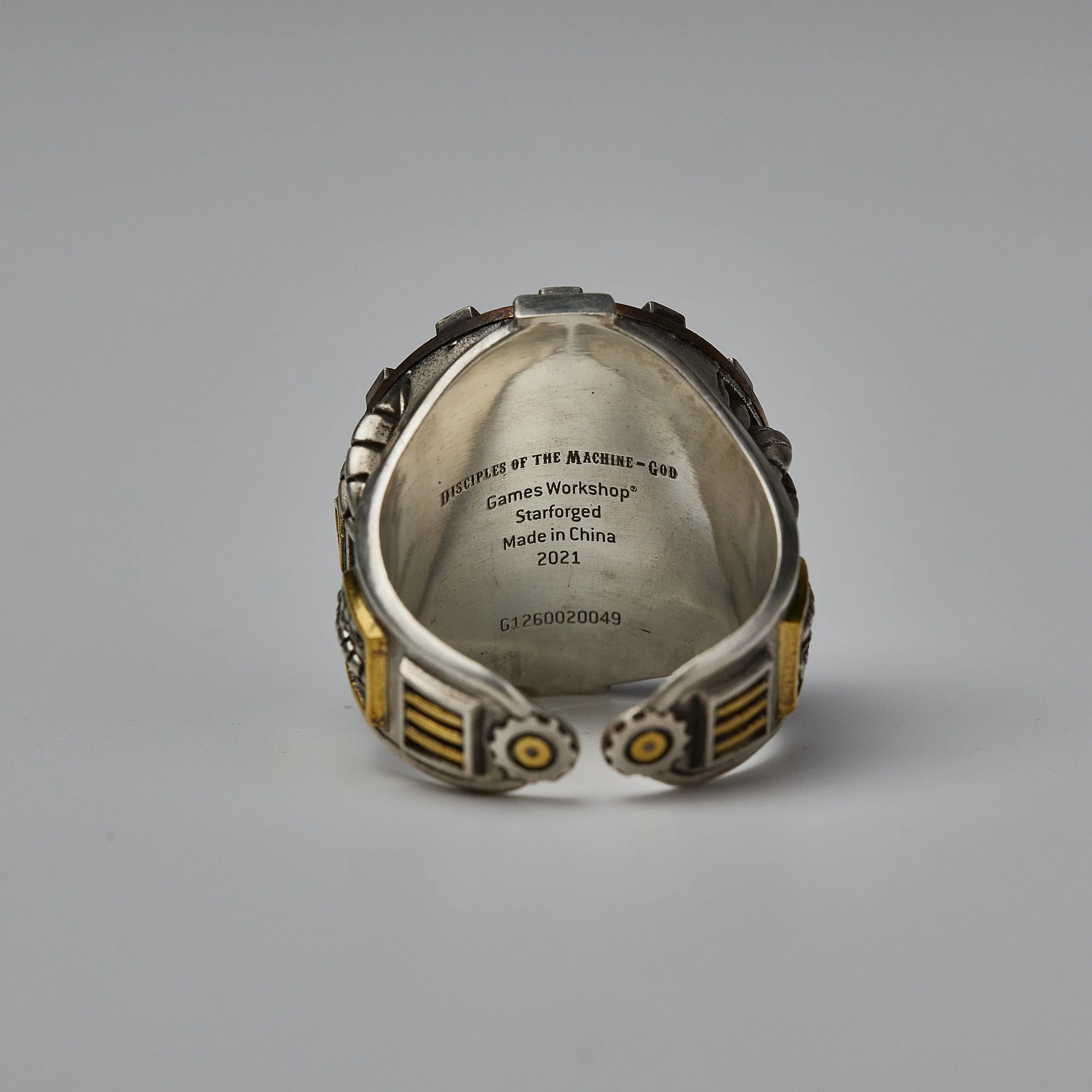 Warhammer 40K Adeptus Mechanicus Seal of Machine God Gold Ring Punk Style Ring By Starforged - Image 5