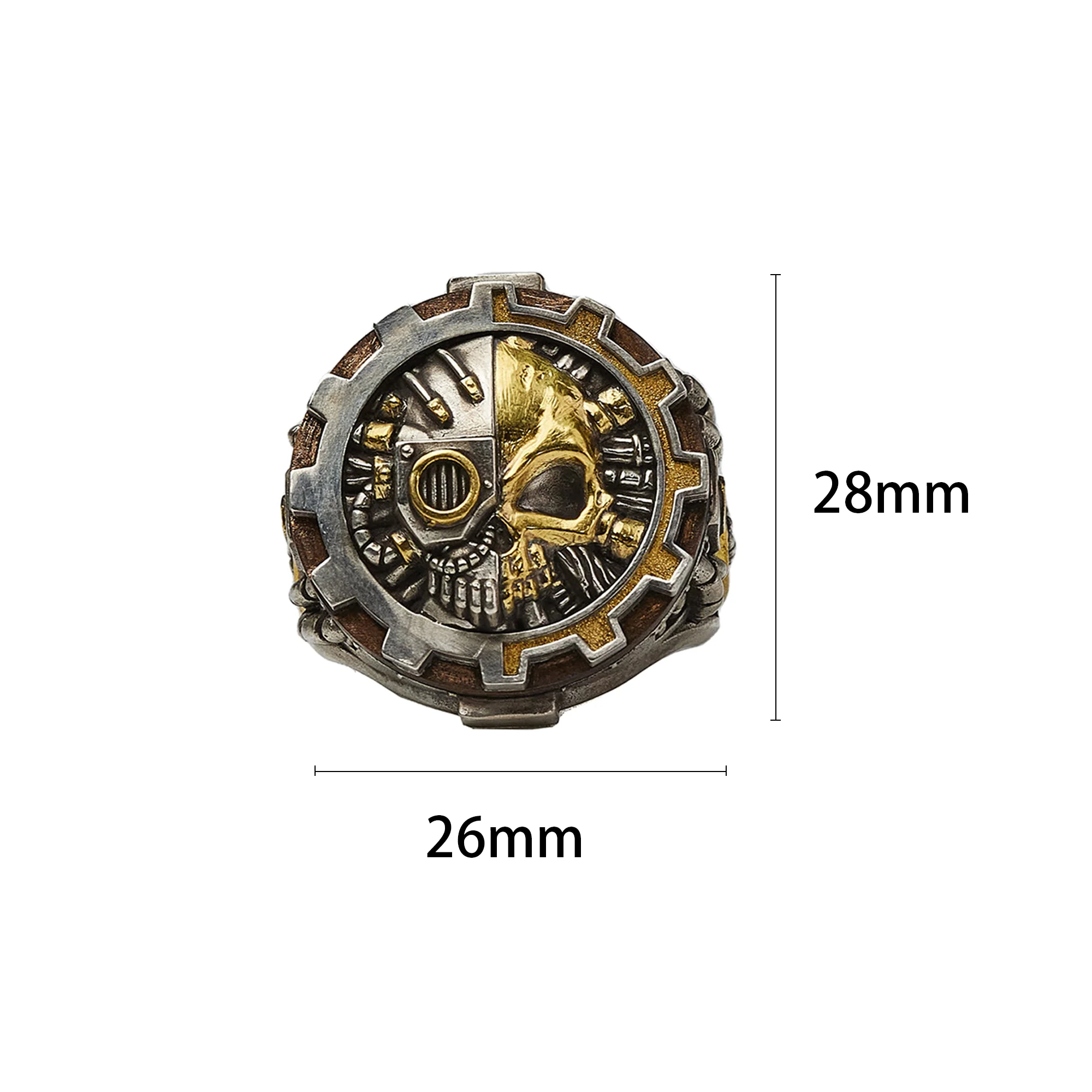 Warhammer 40K Adeptus Mechanicus Seal of Machine God Gold Ring Punk Style Ring By Starforged - Image 7