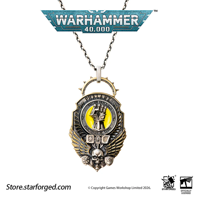 Warhammer 40K Imperial Fists Hammer of Phalanx Pendant Rogal Dorn Necklace Starforged - Image 13