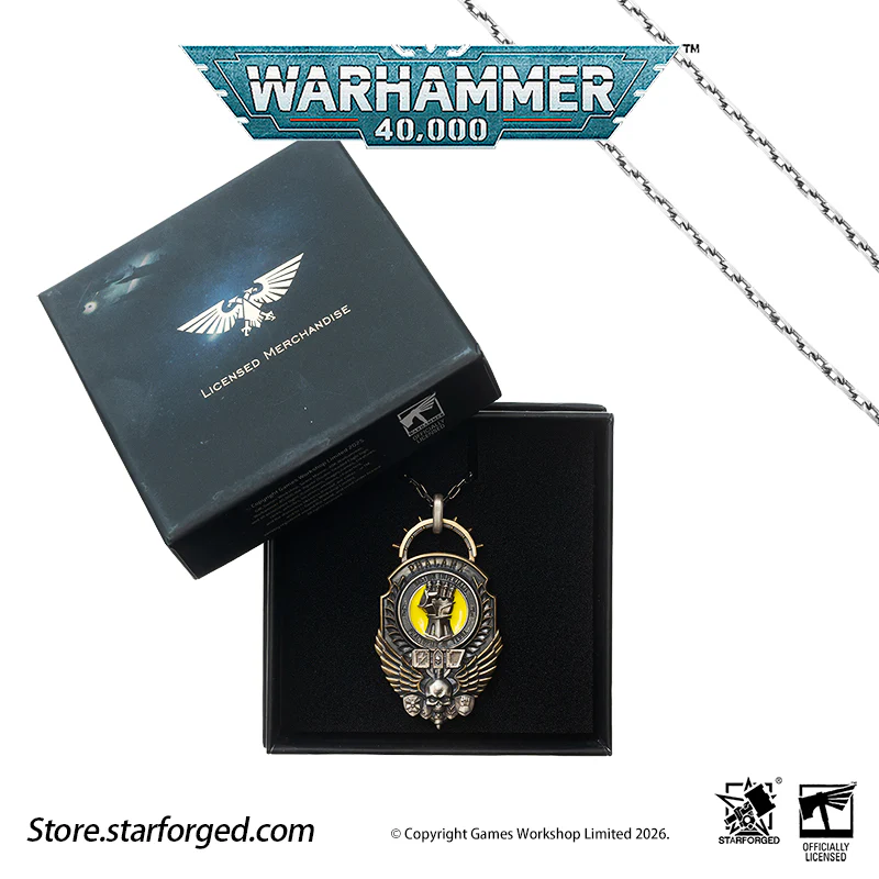 Warhammer 40K Imperial Fists Hammer of Phalanx Pendant Rogal Dorn Necklace Starforged - Image 15