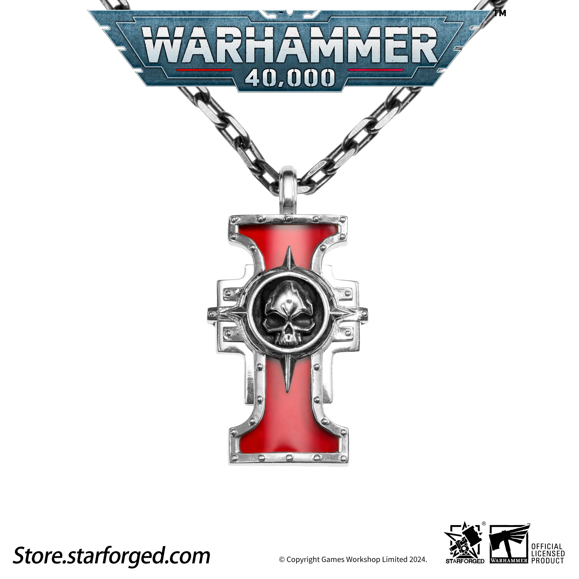 Warhammer 40K Inquisition Seal of the Holy Ordos Silver Pendant by Starforged - Image 3
