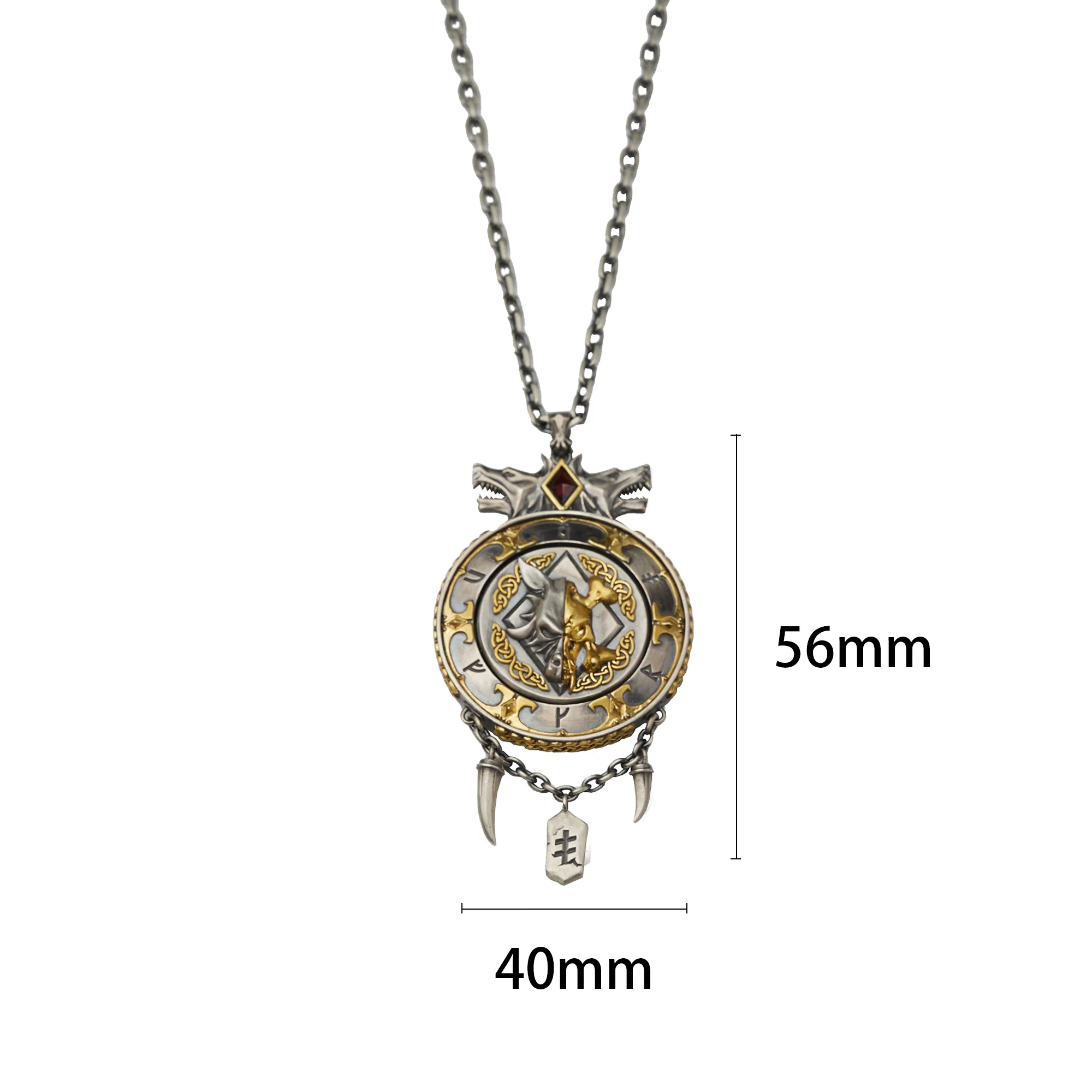 Warhammer 40K Vlka Fenryka Grand Annulus Pendant Gold Space Wolf by Starforged - Image 7