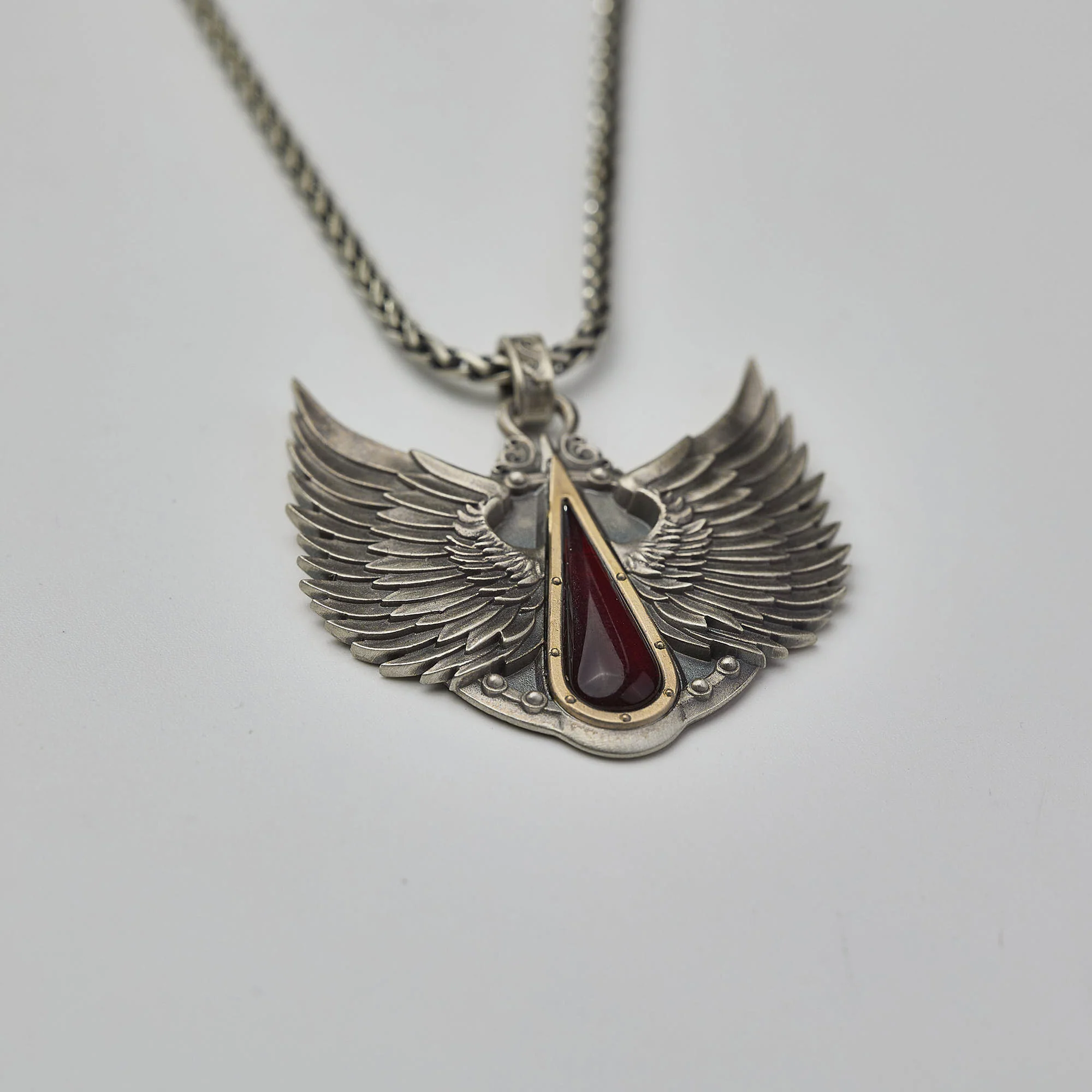 Warhammer 40K Blood Angels Wings Sanguine Pendant Necklace Gold by Starforged - Image 3