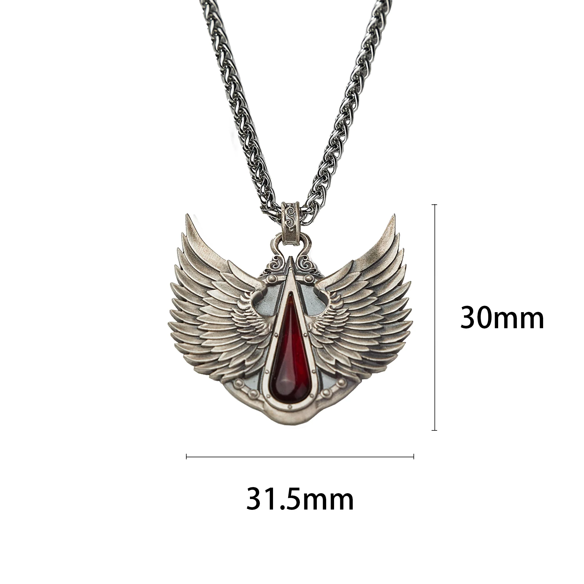 Warhammer 40K Blood Angels Wings Sanguine Pendant Necklace 925 Silver by Starforged - Image 11