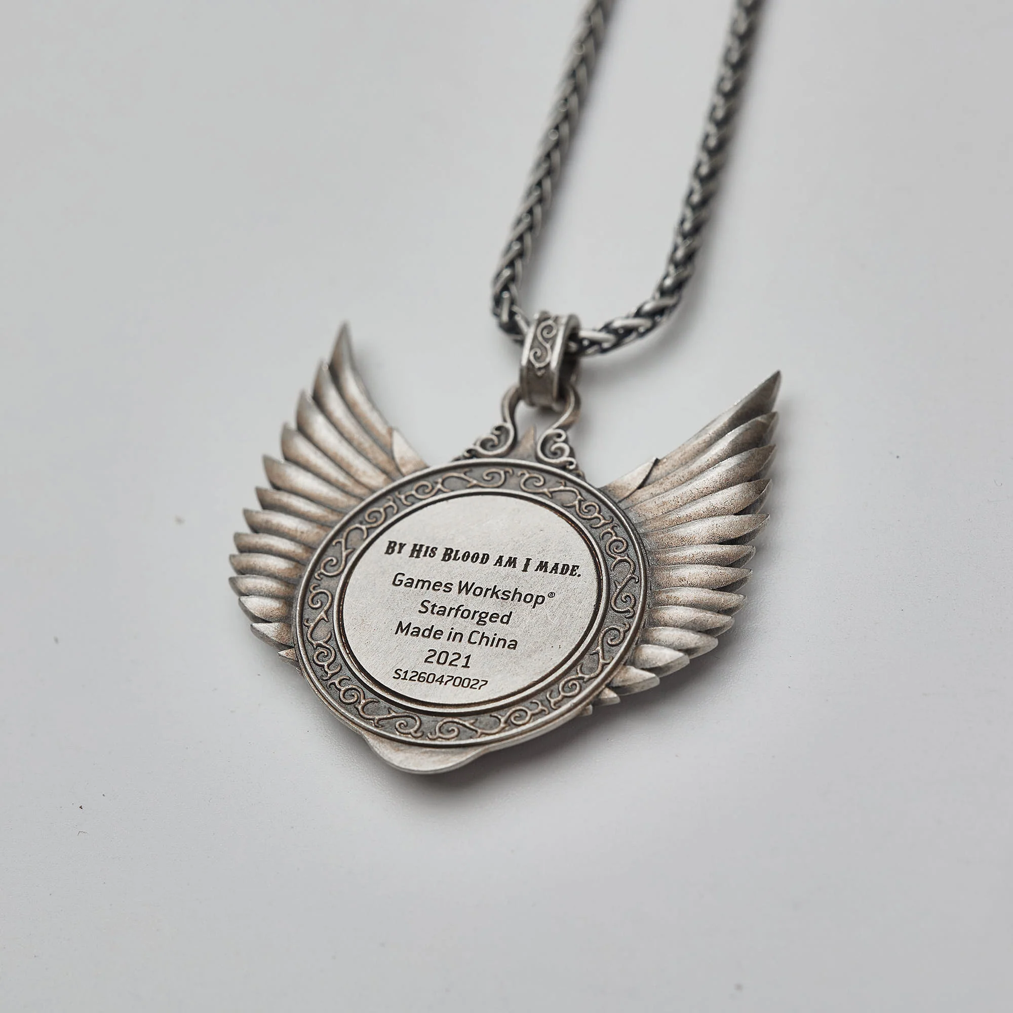 Warhammer 40K Blood Angels Wings Sanguine Pendant Necklace 925 Silver by Starforged - Image 6