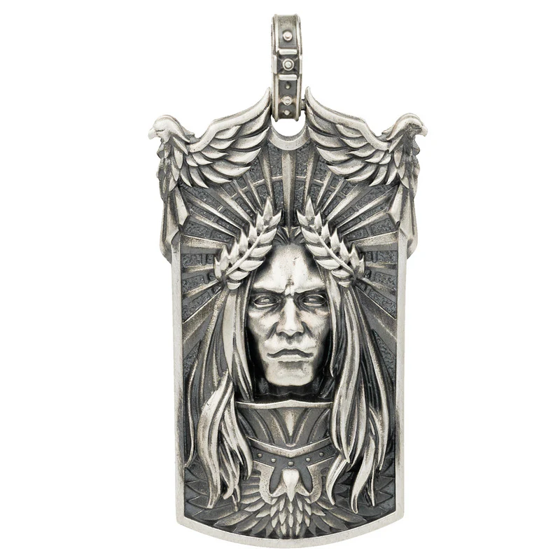 Starforged Imperator Magnifica Pendant Gold Sterling Silver Necklace Emperor of Mankind - Image 2