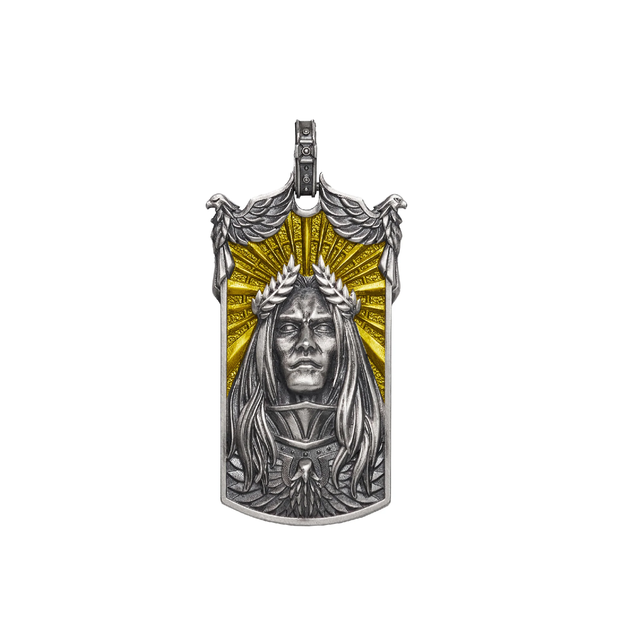 Starforged Imperator Magnifica Pendant Gold Sterling Silver Necklace Emperor of Mankind - Image 5