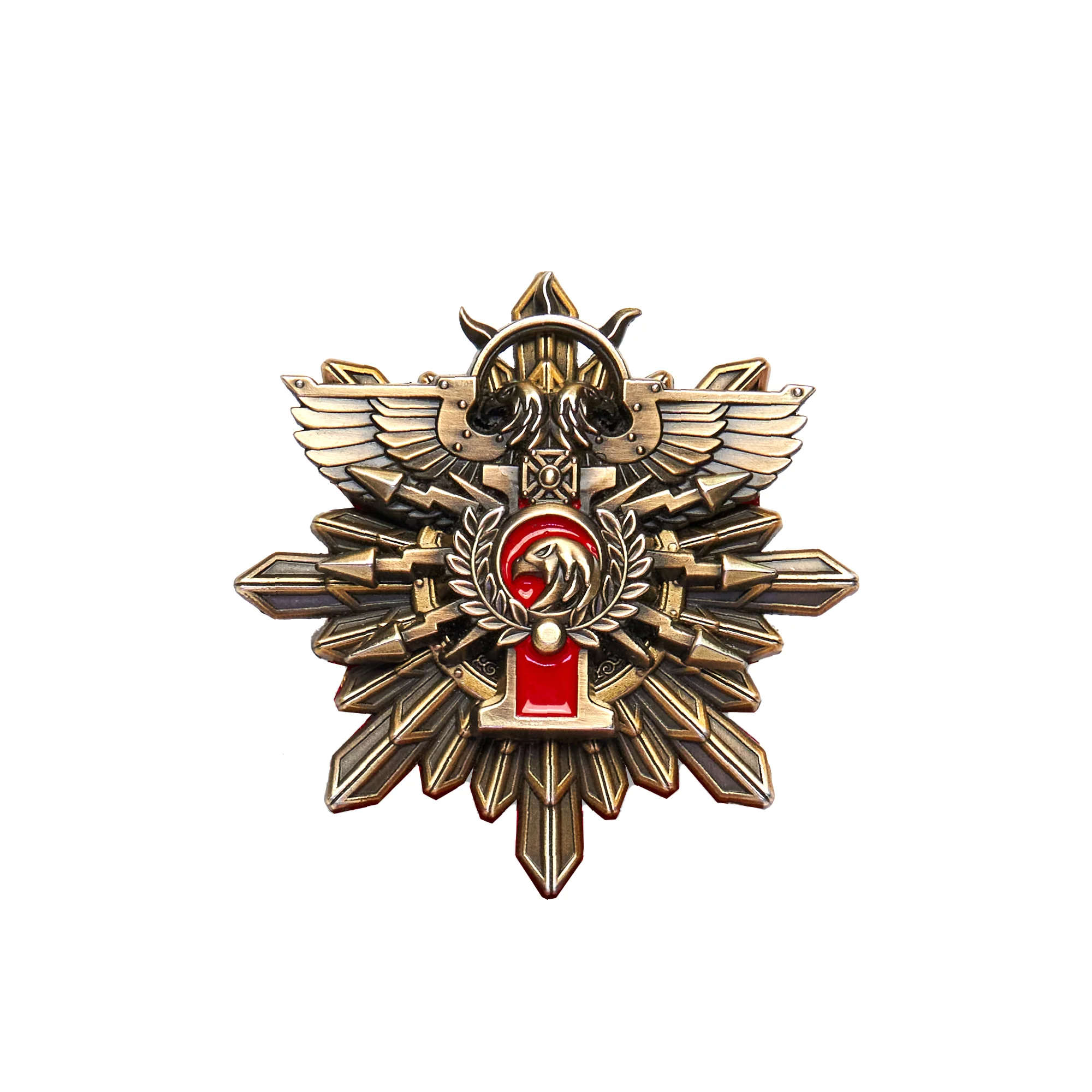 Starforged Brooch Mark of the Ten Thousand Golden Legion Adeptus Custodes Warhammer 40K Merchandise Pin Badge - Image 6