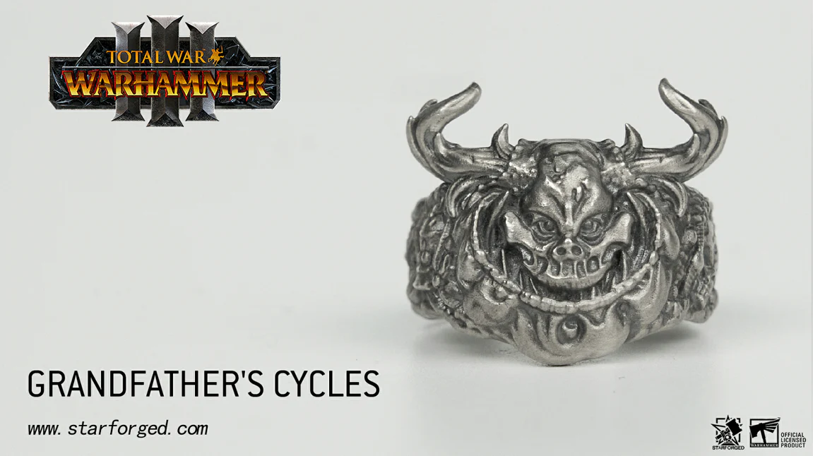 Warhammer 40K Chaos God Nurgle Grandfather’s Cycles Demon Ring by Starforged - Image 2