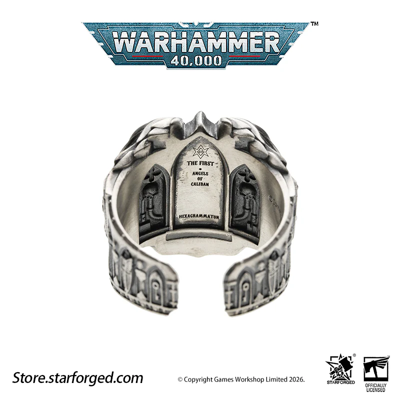 Starforged Warhammer 40K Dark Angel Ring Mark of HexagramMaton Lion King Men‘s ’Ring - Image 12