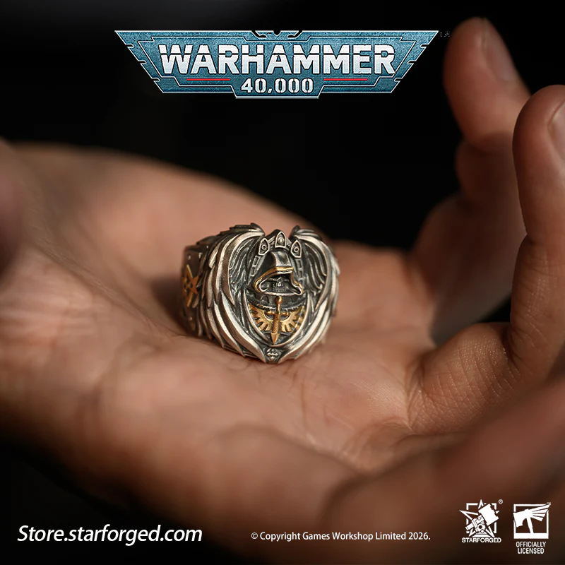 Starforged Warhammer 40K Dark Angel Ring Mark of HexagramMaton Lion King Men‘s ’Ring - Image 7