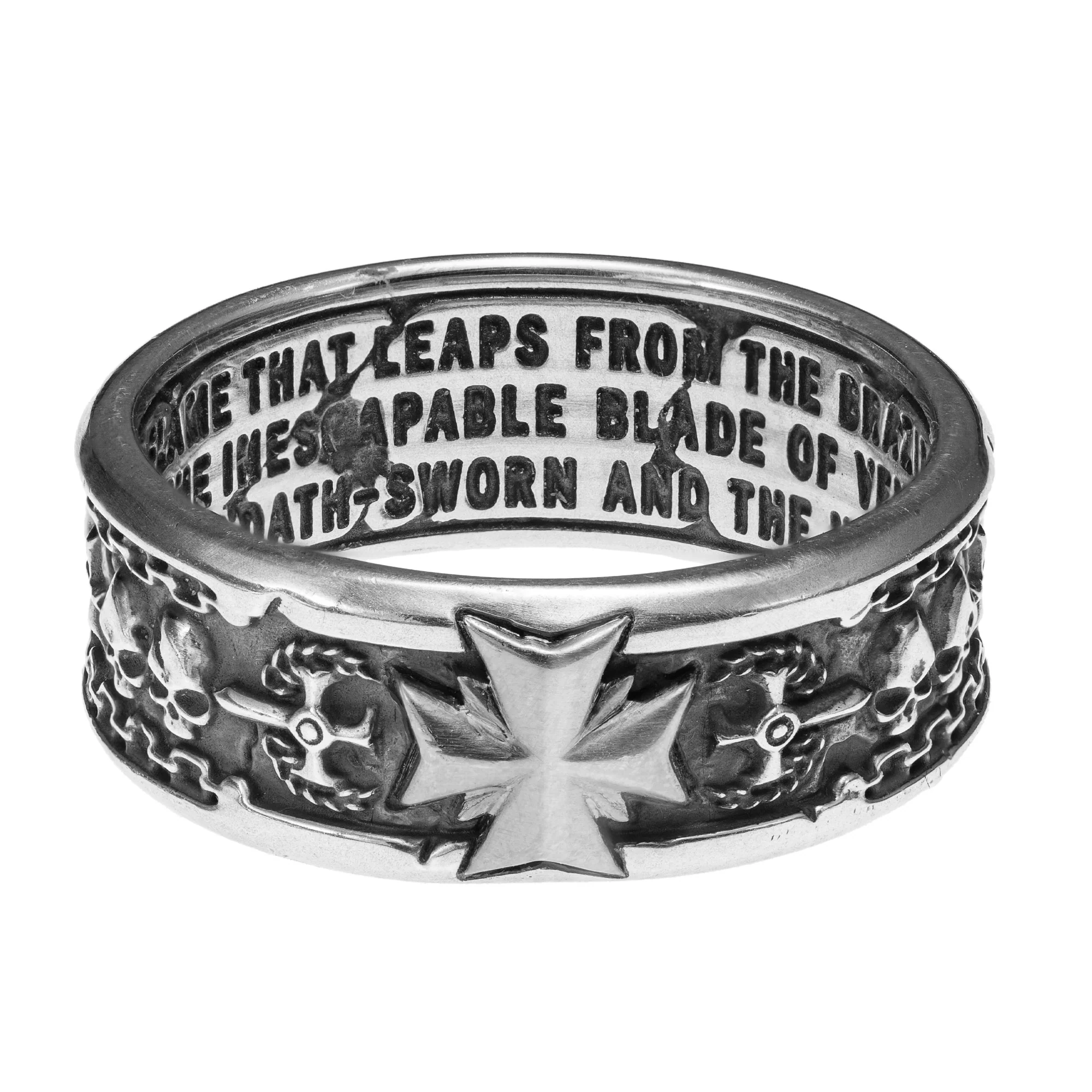 Black Templar Warhammer Ring of Crusader Vows Silver Empire Champion Ring Starforged - Image 9