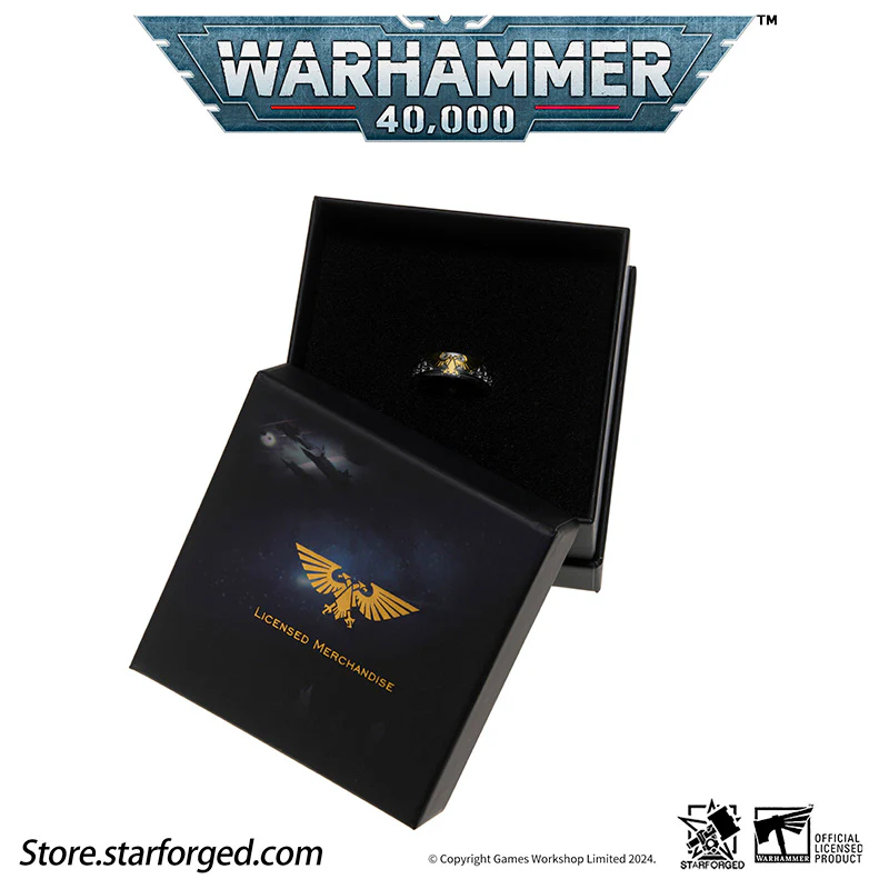 Starforged Insignia Aquilon Imperium of Man Warhammer Eagle Ring Gold - Image 3
