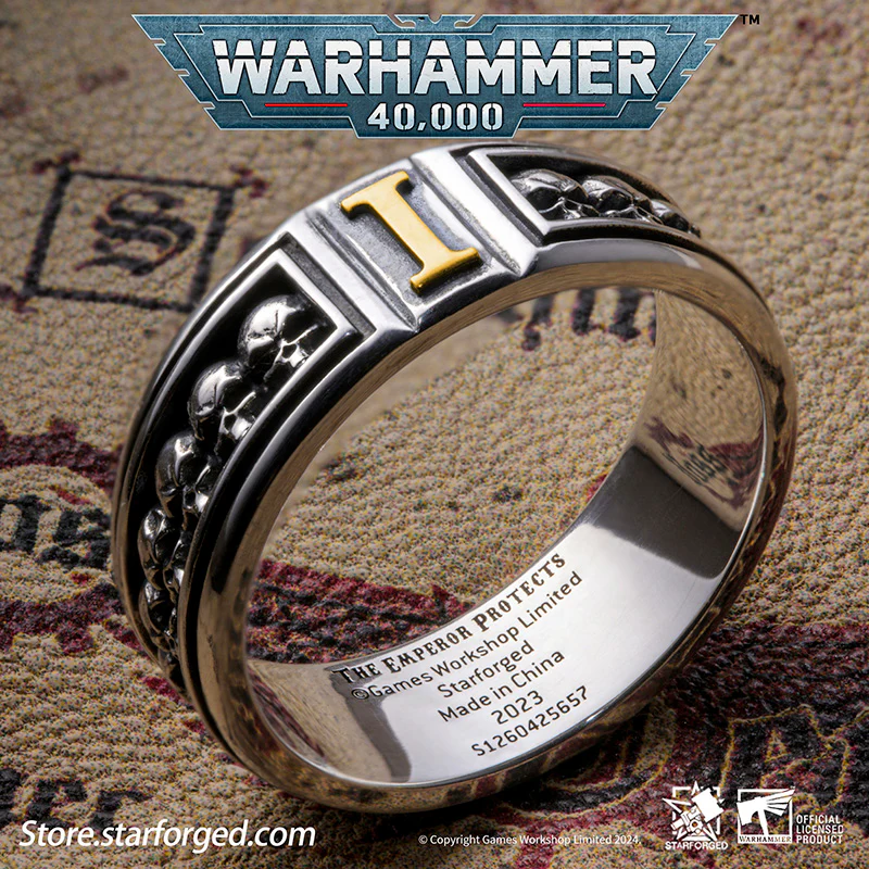 Starforged Insignia Aquilon Imperium of Man Warhammer Eagle Ring Gold - Image 4