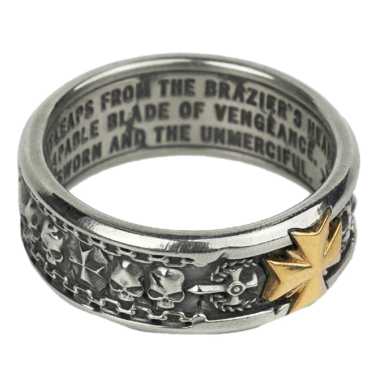 Black Templar Warhammer Ring of Crusader Vows Gold Empire Champion Ring Starforged - Image 7