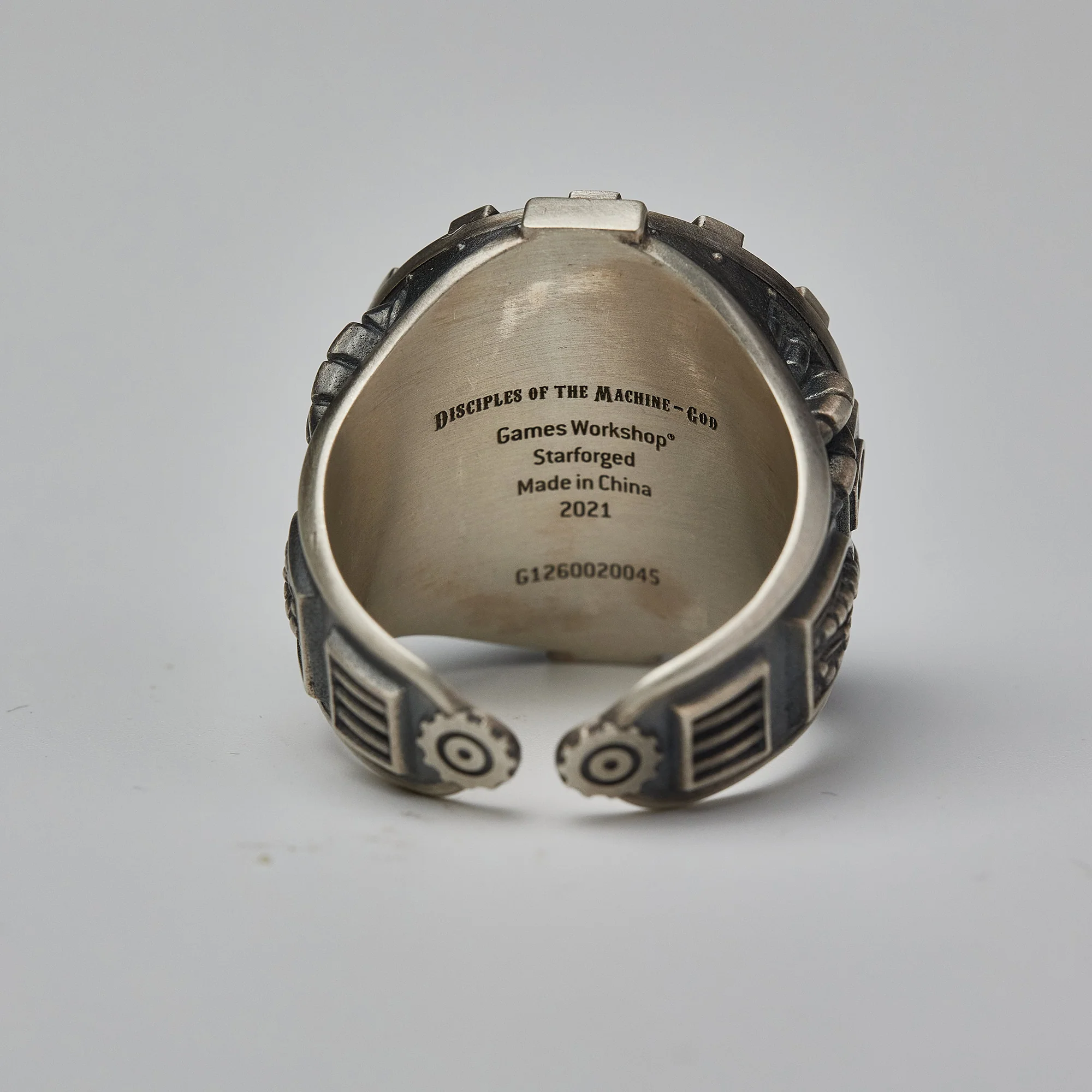 Warhammer 40K Adeptus Mechanicus Seal of Machine God Silver Ring Punk Style Ring By Starforged - Image 5