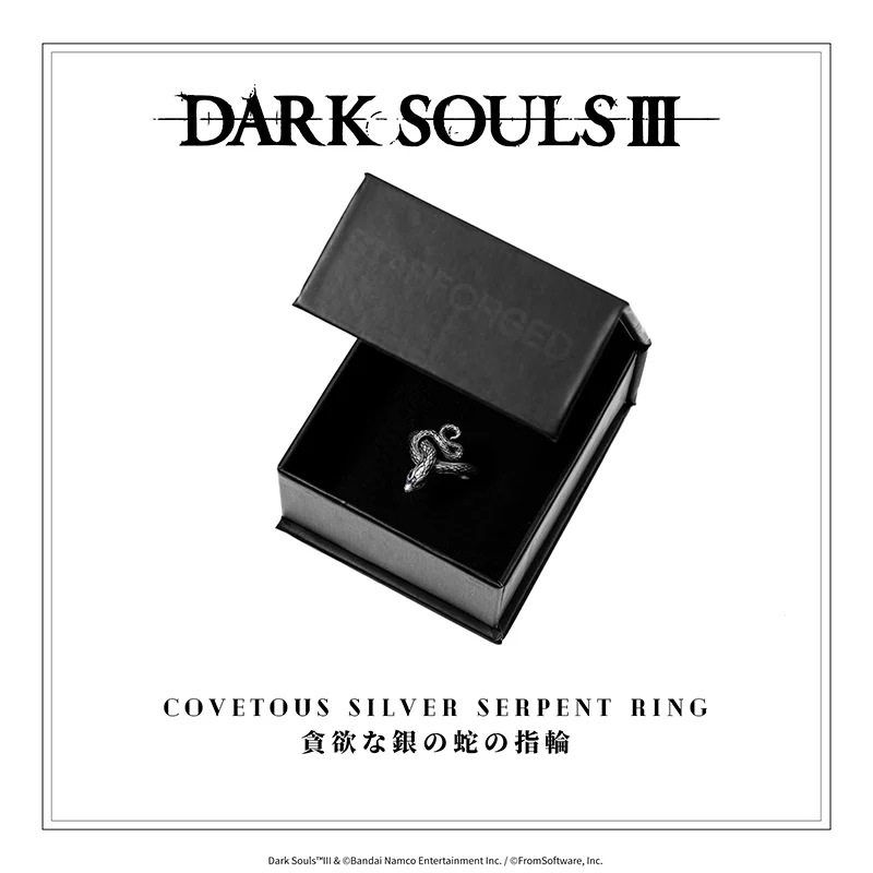 Starforged Covetous Silver Serpent Ring DARK SOULS Fashion Sterling Silver Ring Holiday Gift Game Props - Image 10