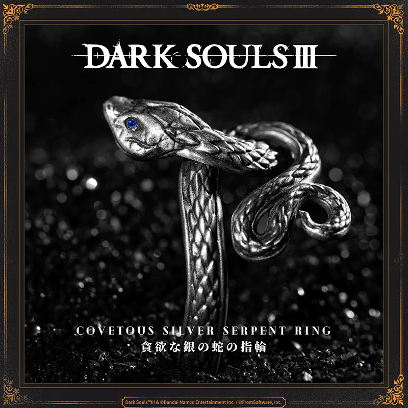 Starforged Covetous Silver Serpent Ring DARK SOULS Fashion Sterling Silver Ring Holiday Gift Game Props - Image 5