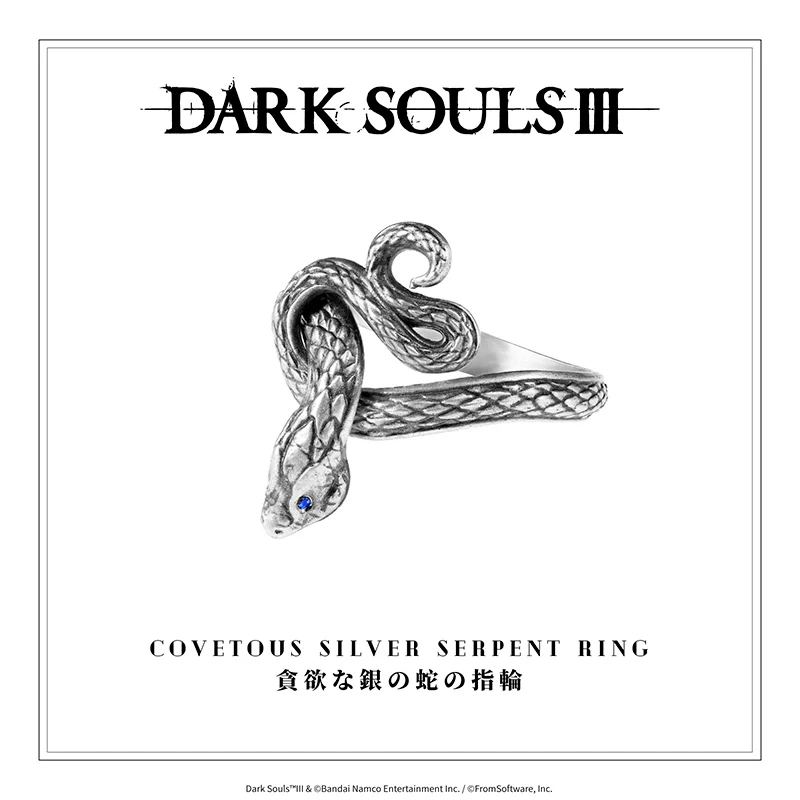 Starforged Covetous Silver Serpent Ring DARK SOULS Fashion Sterling Silver Ring Holiday Gift Game Props - Image 9