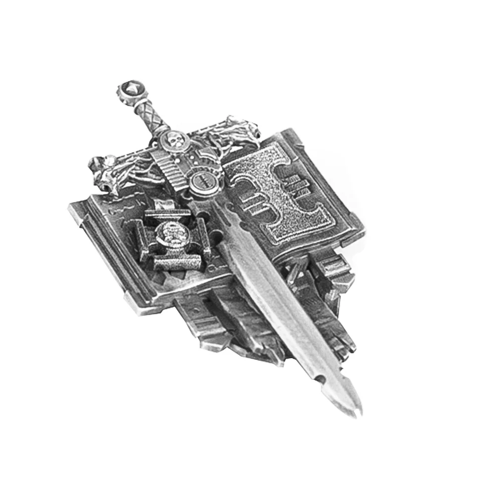 Starforged Grey Knights Exorcism Scripture Warhammer 40K Sterling Silver Necklace Space Marine - Image 2