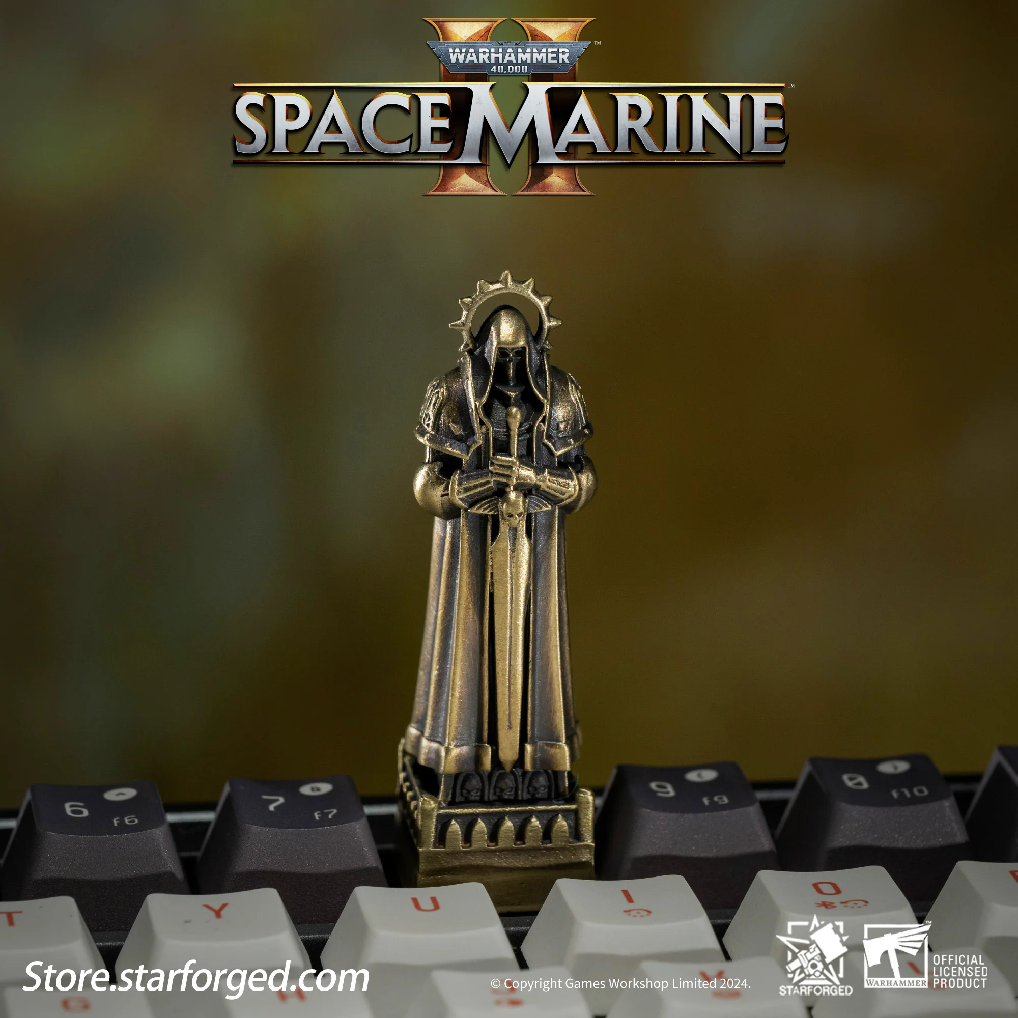 Starforged Imperial Inquisitor Statue Keycap Warhammer 40K Space Marine II Keyboard Men's Accessories Other - Image 4