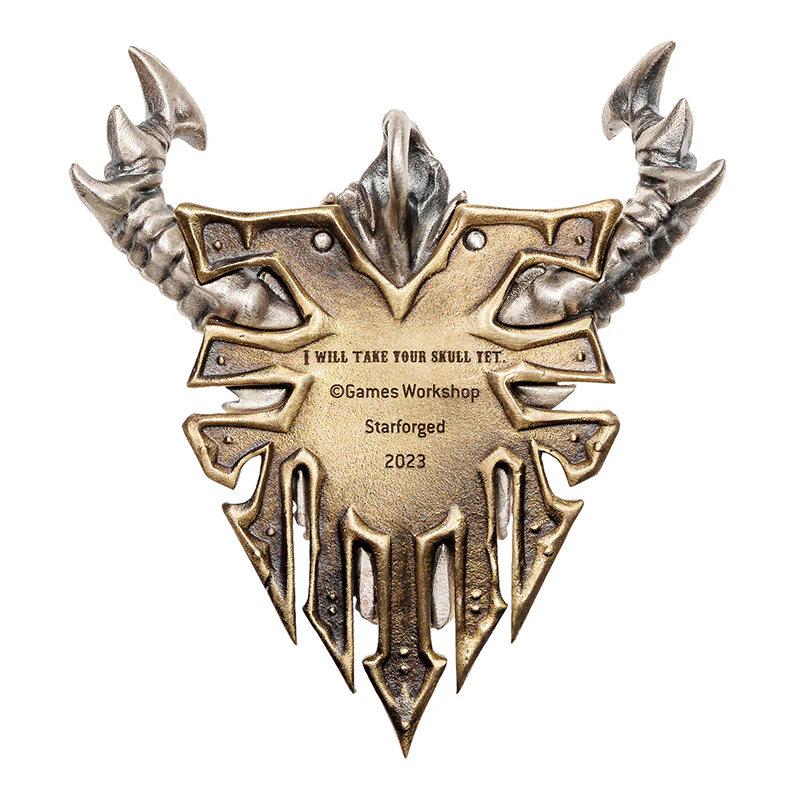 Starforged  Ka'Bandha Khorne Chaos Demon Men's Silver Necklace Warhammer 40K Blood Angel Killer Pendant - Image 5