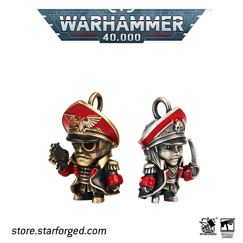 Starforged Pocket Commissar Couple Necklace Warhammer 40000 Gifts Silver Jewelry Pendant
