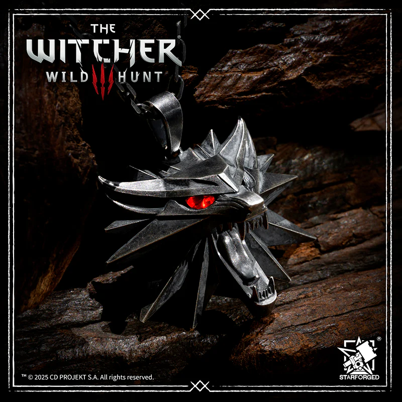 Starforged The Witcher 3: Wild Hunt The Witcher Wolf School Medallion Silver Pendant Game Merchandise Officially Authorized - Image 3