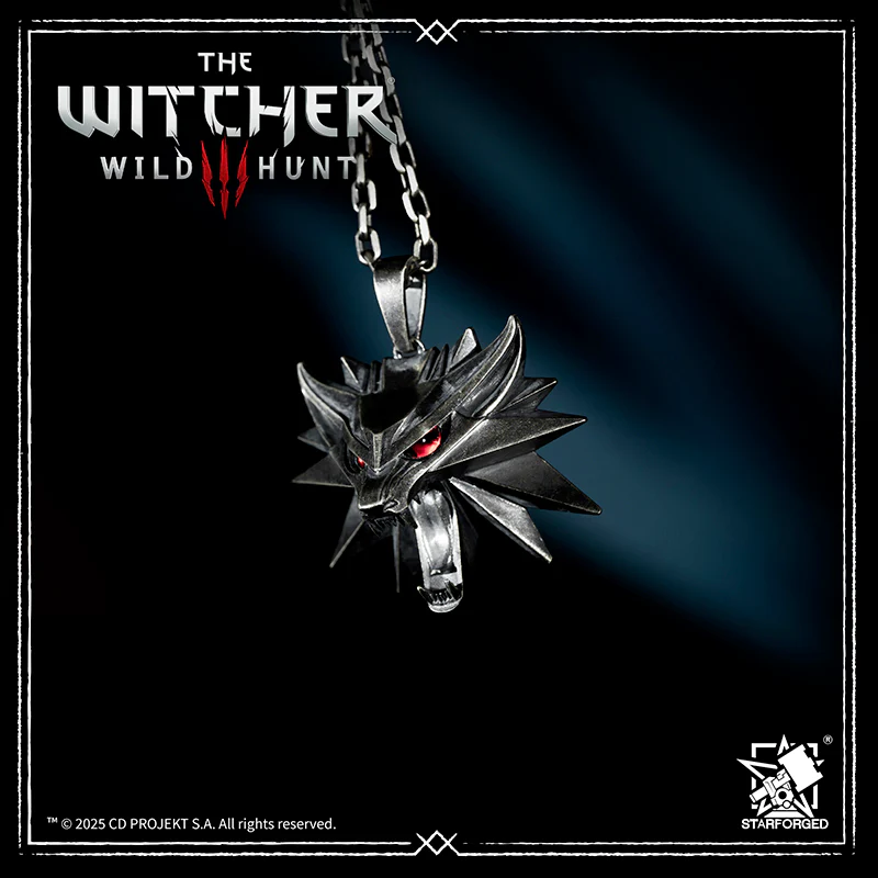 Starforged The Witcher 3: Wild Hunt The Witcher Wolf School Medallion Silver Pendant Game Merchandise Officially Authorized - Image 4