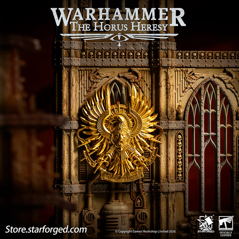 Starforged Warhammer 30K Legio Custodes Guilded Armourial Pin Badge Men's Fashion Jewelry