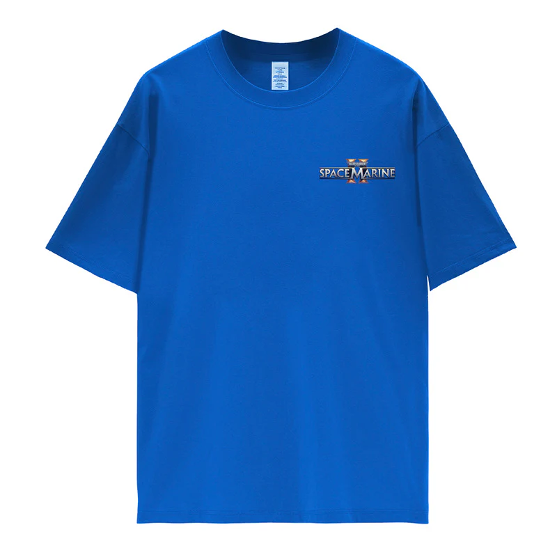 Starforged Warhammer 40000 Space Marines 2 Themed Men's & Women Short Sleeve Blue Tshirt Other