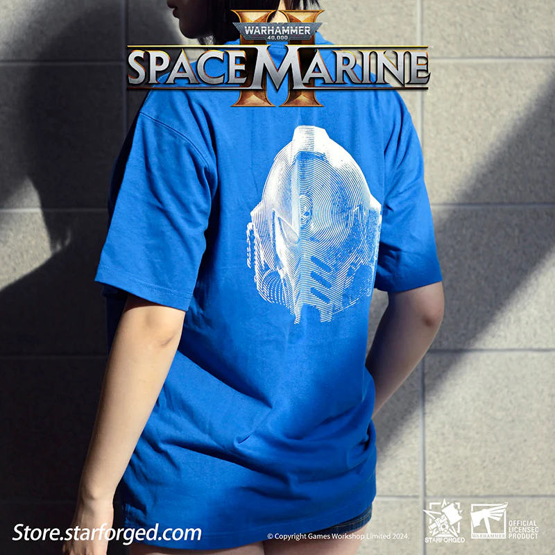 Starforged Warhammer 40000 Space Marines 2 Themed Men's & Women Short Sleeve Blue Tshirt Other - Image 11