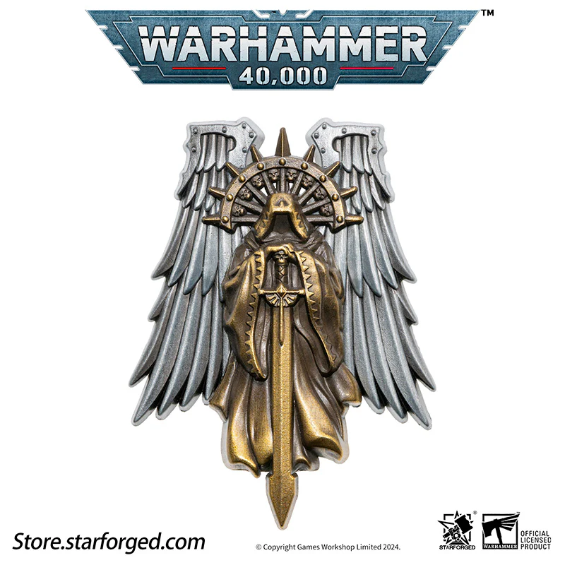 Starforged Warhammer 40K Dark Angels Seal of Duty Emble of Inner Circle Brooch - Image 5