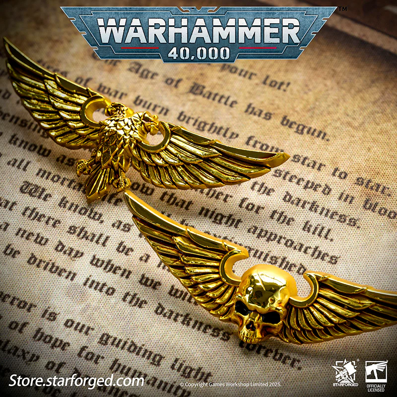 Starforged Warhammer 40K Imperial Aquila of Sanctuary / Wings of Astra Militarum Brooch Accessories Pin Badge - Image 2