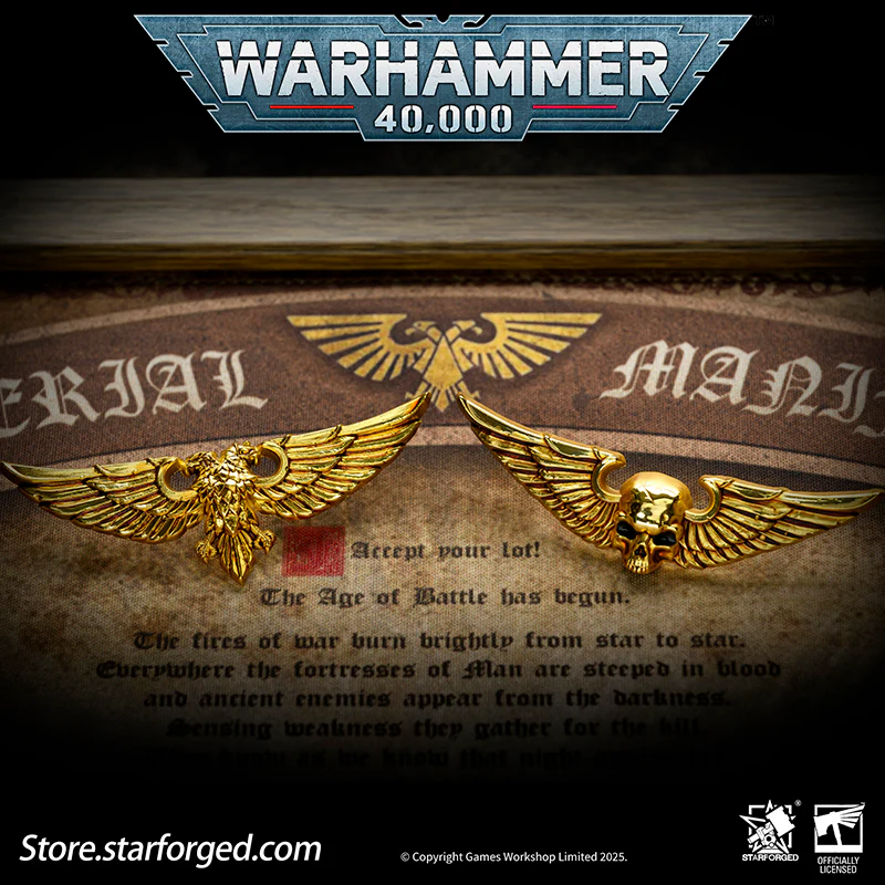 Starforged Warhammer 40K Imperial Aquila of Sanctuary / Wings of Astra Militarum Brooch Accessories Pin Badge - Image 3