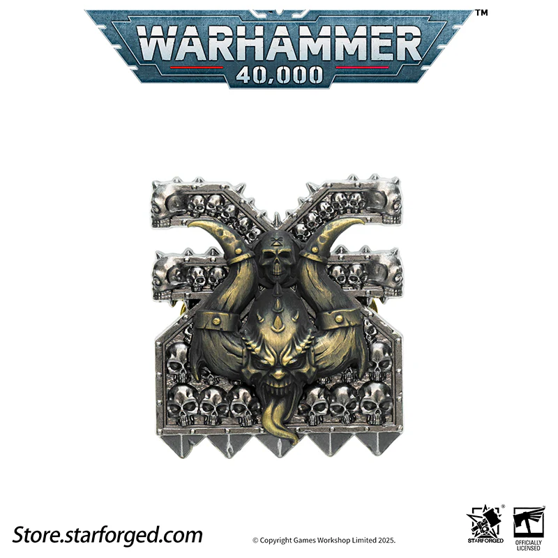 Starforged Warhammer 40K Lords of the Immaterium The Chaos Gods Mark of Ruinous Powers Pin Badge Men's Jewelry Accessories - Image 12