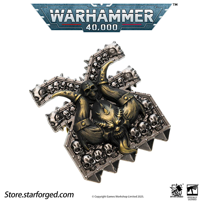 Starforged Warhammer 40K Lords of the Immaterium The Chaos Gods Mark of Ruinous Powers Pin Badge Men's Jewelry Accessories - Image 14