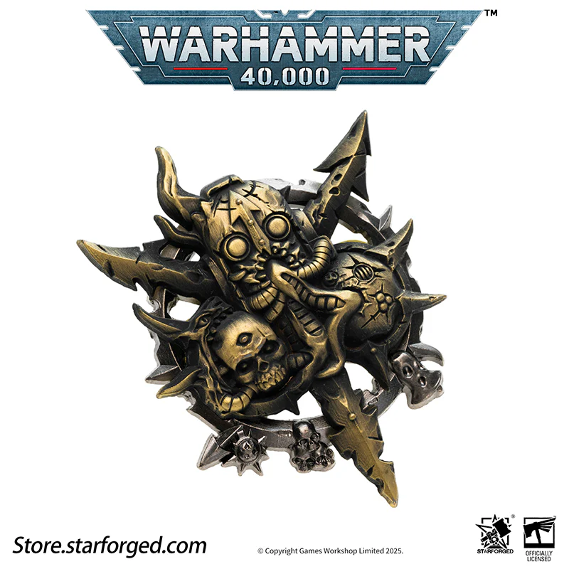 Starforged Warhammer 40K Lords of the Immaterium The Chaos Gods Mark of Ruinous Powers Pin Badge Men's Jewelry Accessories - Image 16