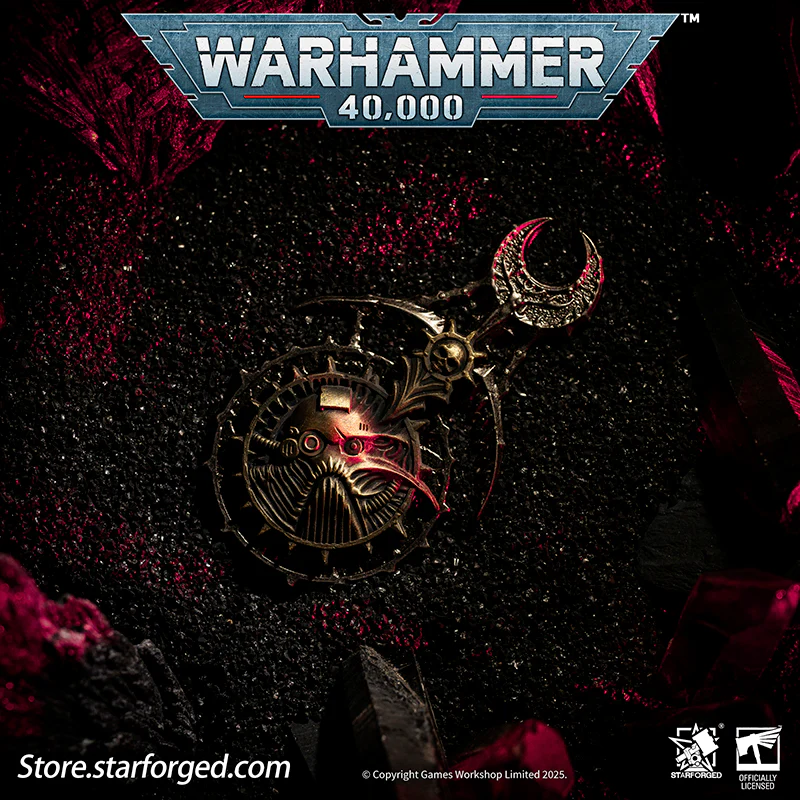 Starforged Warhammer 40K Lords of the Immaterium The Chaos Gods Mark of Ruinous Powers Pin Badge Men's Jewelry Accessories - Image 5