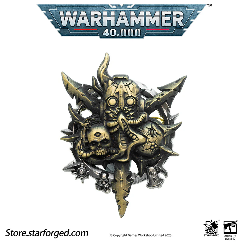 Starforged Warhammer 40K Lords of the Immaterium The Chaos Gods Mark of Ruinous Powers Pin Badge Men's Jewelry Accessories - Image 9