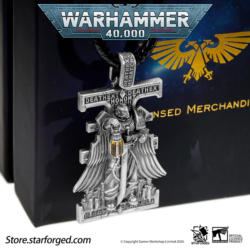 Starforged Warhammer 40K Stigmata of ShadowBreaker Men's Sterling Silver Pendant Necklace - Image 12