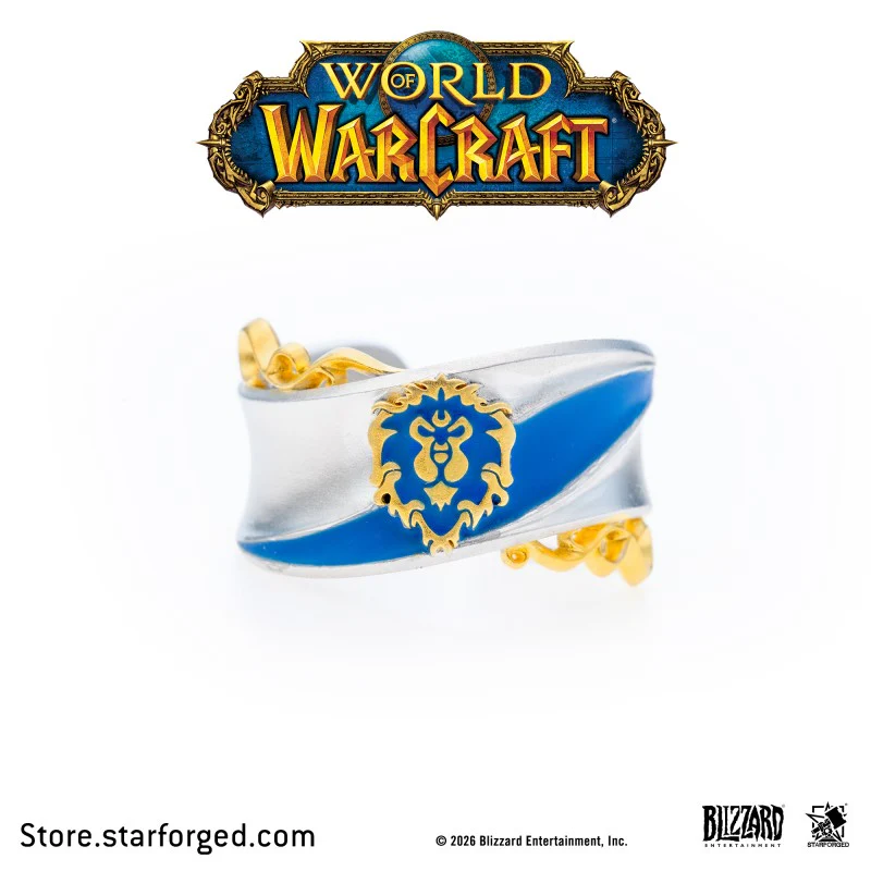 Starforged World of Warcraft Alliance Signet Ring Men's Fashion Jewelry Officially Authorized - Image 3