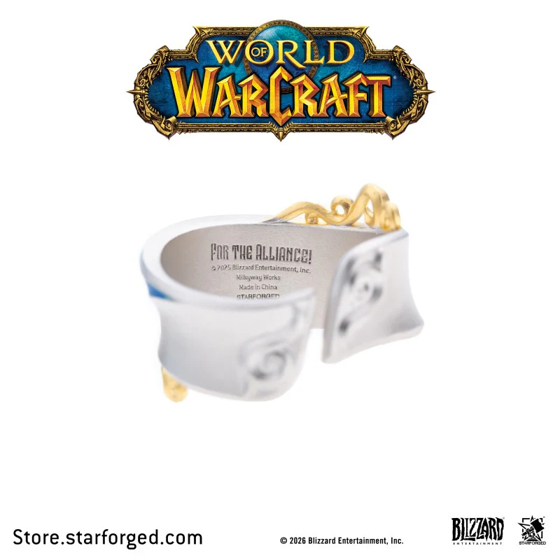 Starforged World of Warcraft Alliance Signet Ring Men's Fashion Jewelry Officially Authorized - Image 4
