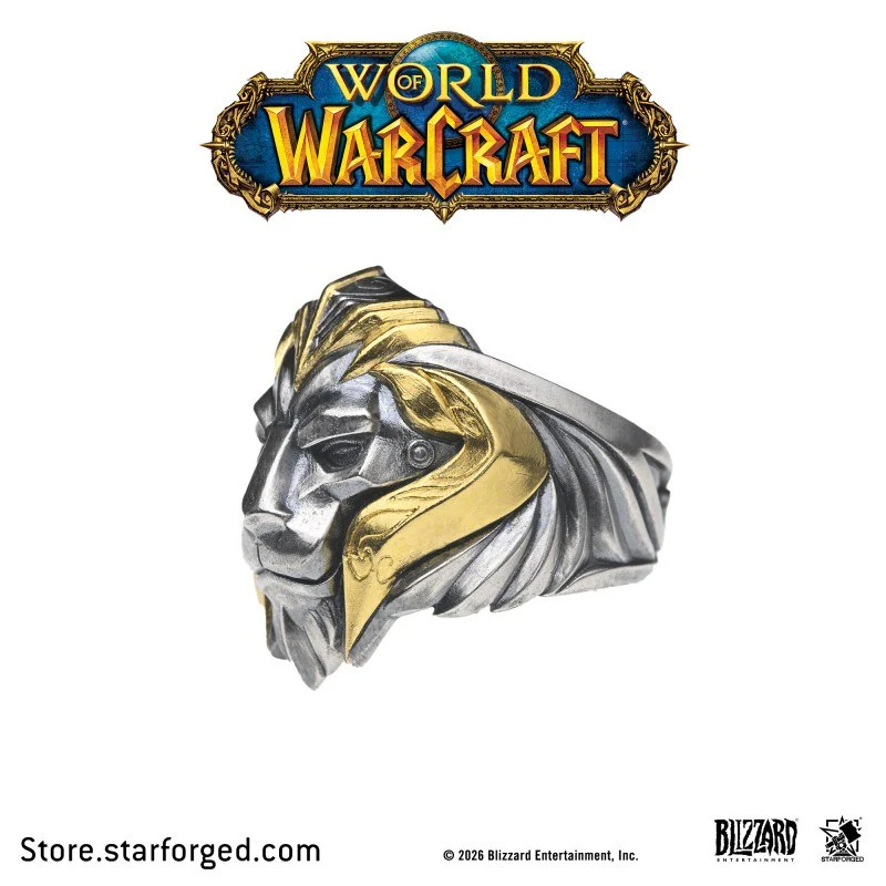 Starforged World of Warcraft Lion Crown of Stormwind Men's Fashion Jewelry Officially Authorized - Image 4