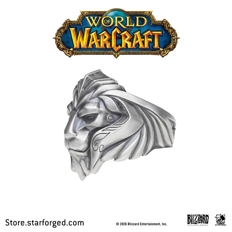 Starforged World of Warcraft Lion Crown of Stormwind Men's Fashion Jewelry Officially Authorized - Image 5