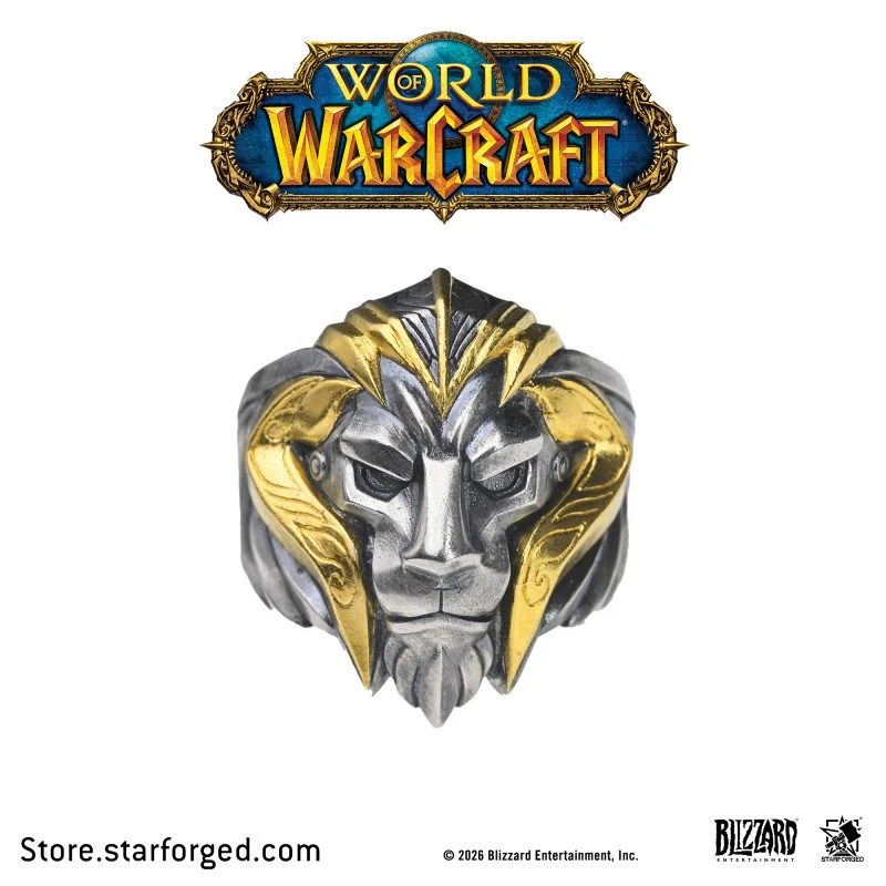 Starforged World of Warcraft Lion Crown of Stormwind Men's Fashion Jewelry Officially Authorized - Image 8
