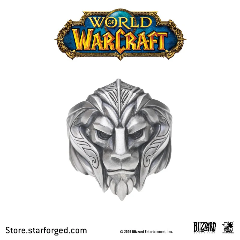 Starforged World of Warcraft Lion Crown of Stormwind Men's Fashion Jewelry Officially Authorized - Image 9