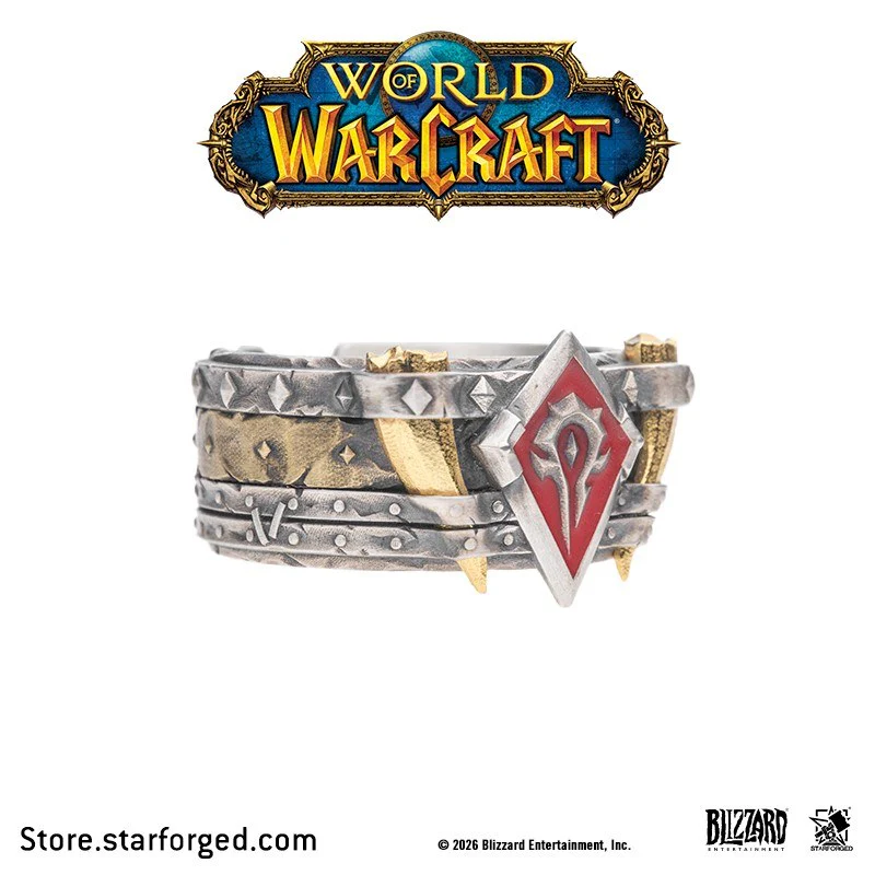 Starforged World of Warcraft Sigil Ring of The Horde Men's Fashion Jewelry Officially Authorized - Image 5
