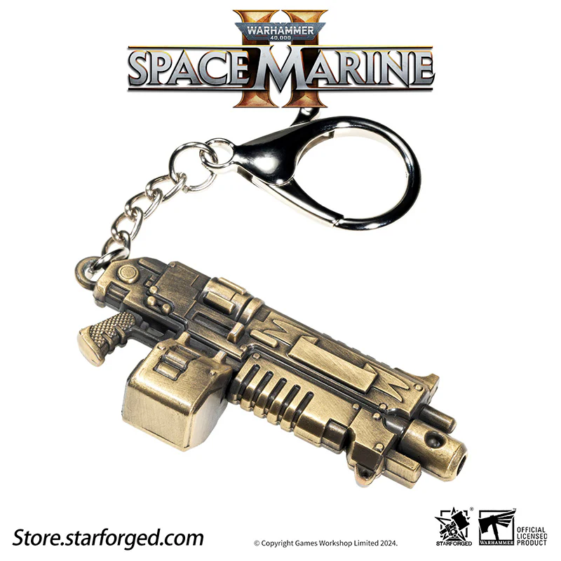 Starforged Warhammer 40K Space Marines Boltgun Keychain Space Marine 2 Weapon Pendant - Image 3